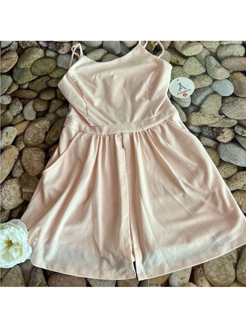 NWT BLUSH PINK ROMPER DRESS